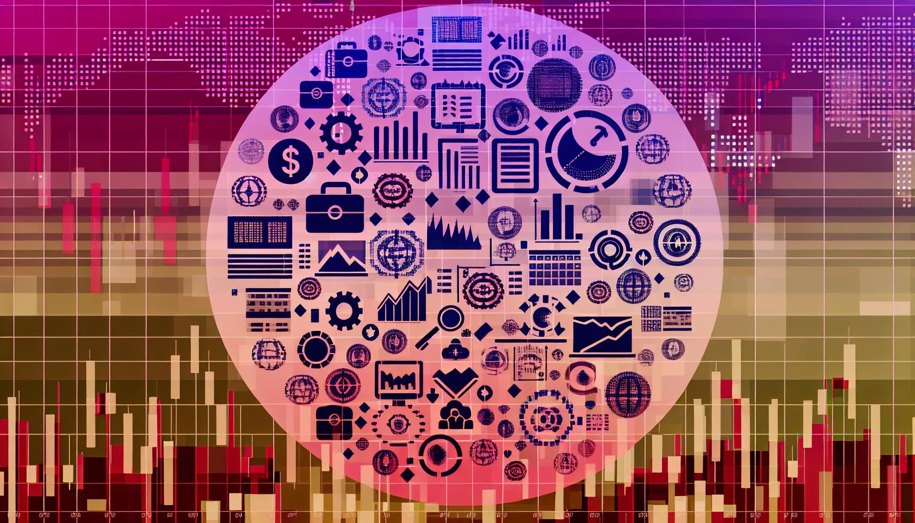 An intricate image of the SZSE Component Index, showcasing the diverse range of stocks and sectors represented in the Chinese stock market